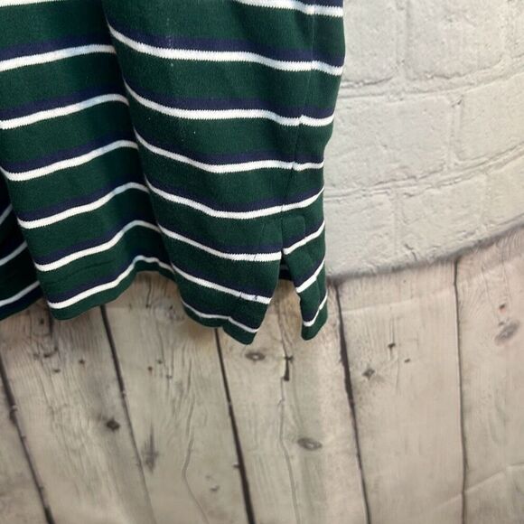 Polo Ralph Lauren Mens Classic Fit Green Blue Striped Polo Shirt Short Sleeve XL - Picture 3 of 10